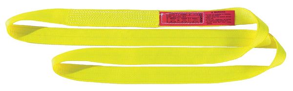 Lift-All Web Sling, Type 5, 4 ft L, 2 in W, Nylon, Yellow EN1602NX4