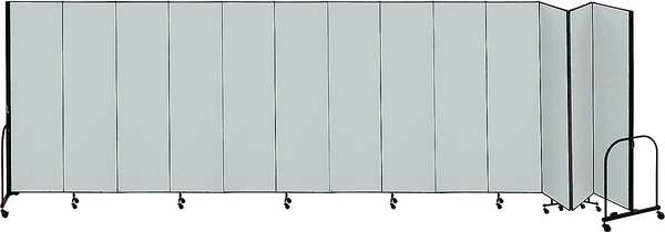 Screenflex Partition, 24 Ft 1 In W x 8 Ft H, Gray CFSL8013-DG