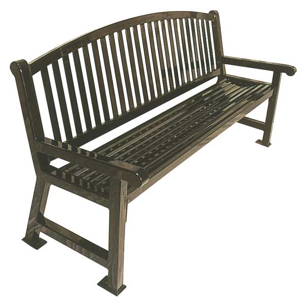 Ultrasite Outdoor Bench., 72 in. L, 36 in. H, Brown 922-B6-BROWN
