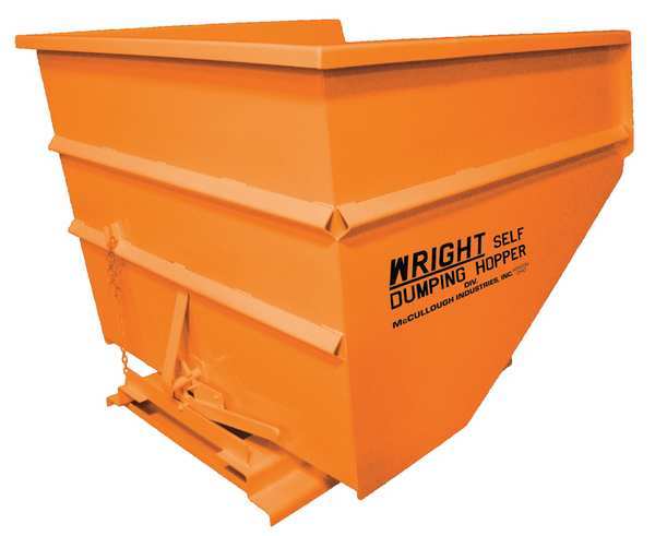 Zoro Select Self Dumping Hopper, 5000 lb., Orange 30077 ORANGE