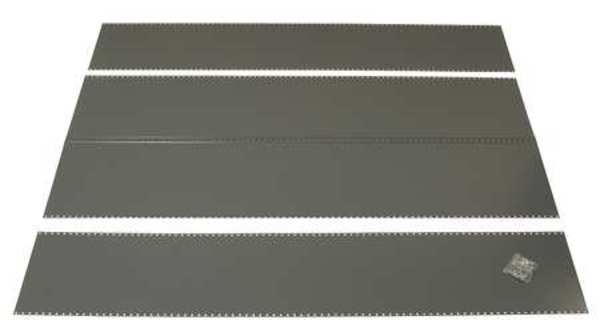 Edsal Gray Steel Bin Unit Panels, 24 in W, 36 in H 1W804N