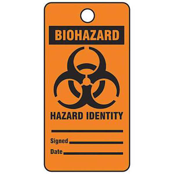 Electromark Biohazard Tags, 1.5 x 3In, PK25 22352