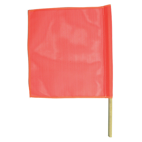 Zoro Select Handheld Warning Flag, Hi-Vis Orange SFKV18-30