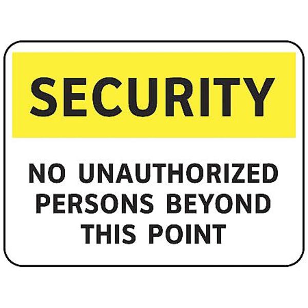 Electromark Security Sign, 10 in Height, 14 in Width, Plastic, English S1145P10