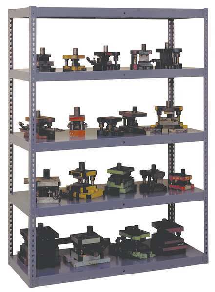 Tennsco Boltless Shelving Unit, 24"D x 48"W x 72"H, 5 Shelves, Carbon Steel RXHS-482472MED GR