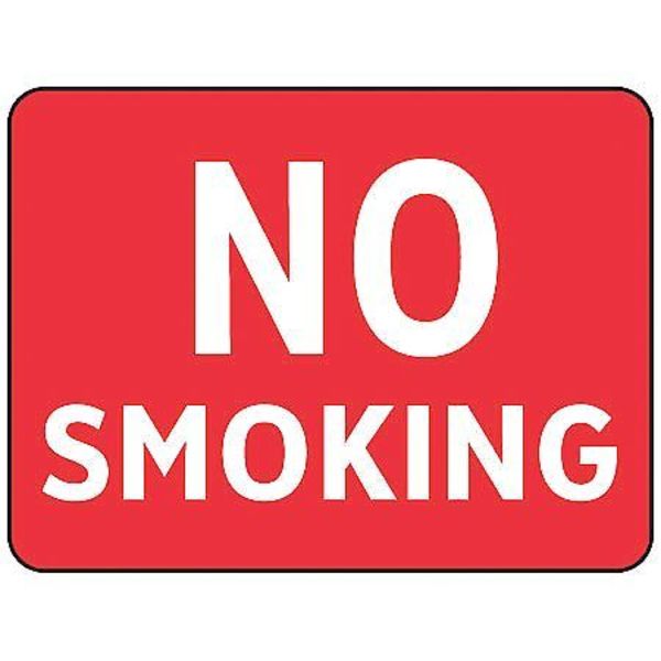 Electromark No Smoking Sign, 10 in Height, 14 in Width, Vinyl, English S1475V10