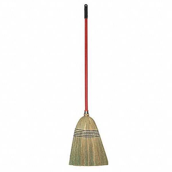 Libman 12 1/2 in Sweep Face Broom, Natural, 57" L Handle 502