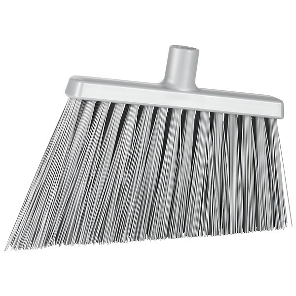 Vikan 11 3/8 in Sweep Face Broom Head, Stiff, Synthetic, Gray 291488