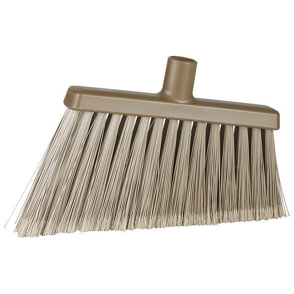 Remco 11 3/8 in Sweep Face Broom Head, Soft, Synthetic, Brown 291666