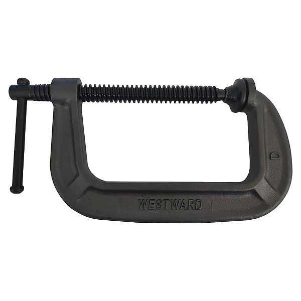 Westward C-Clamp, J.O. 5", T.D. 3", 1,150 lb, Gray 806ET6