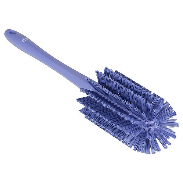 Remco Bottle Brush, Medium, 10 1/4 in L Handle, 6 1/2 in L Brush, Purple, Polypropylene 5382808