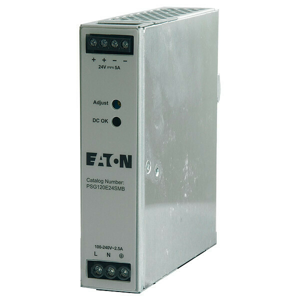 Eaton AC to DC Power Supply, 100/240V AC, 24V DC, 120W, 5A, DIN Rail PSG120E24SMB