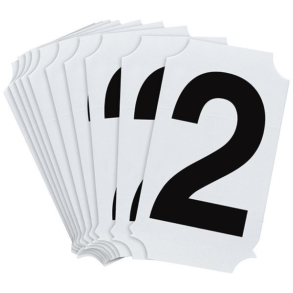 Brady Numbers and Letters Labels, PK 10 8210P-2