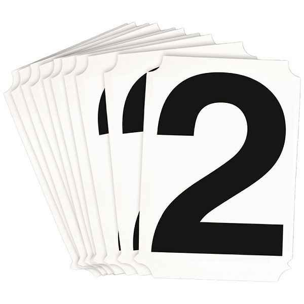 Brady Numbers and Letters Labels, PK 10 8215P-2