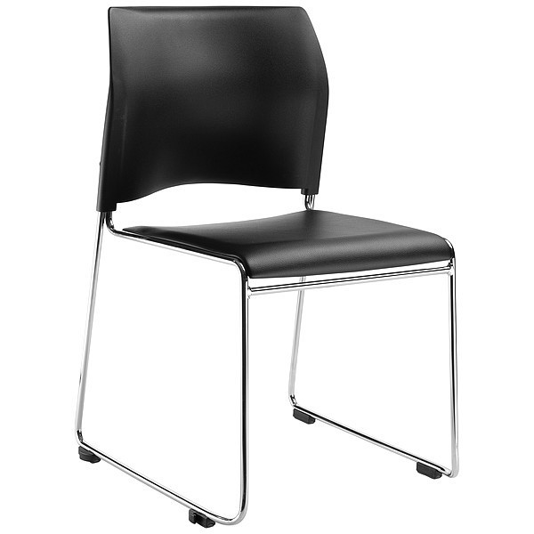 National Public Seating Stacking Chair, Vinyl, 30-3/4in H, Chrome 8710-11-10