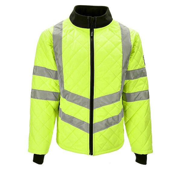 Refrigiwear HiVis Diamond Quilted Jacket Lime 8730RHVLXLG