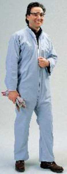 Lakeland Flame Resistant Coverall, Sky Blue, Pyrolon Plus, M LS7412-MDB