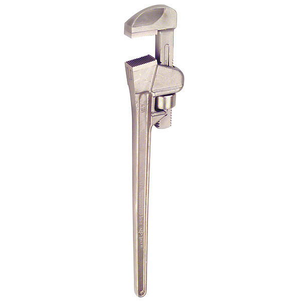 Ampco Safety Tools 48 in L 7 9/16 in Cap. Aluminum Bronze Straight Pipe Wrench W-216
