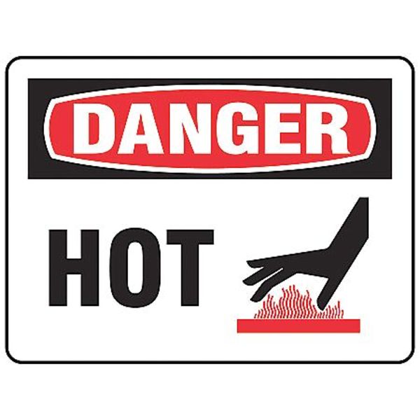 Electromark Danger Sign, 10 in Height, 14 in Width, English 24323