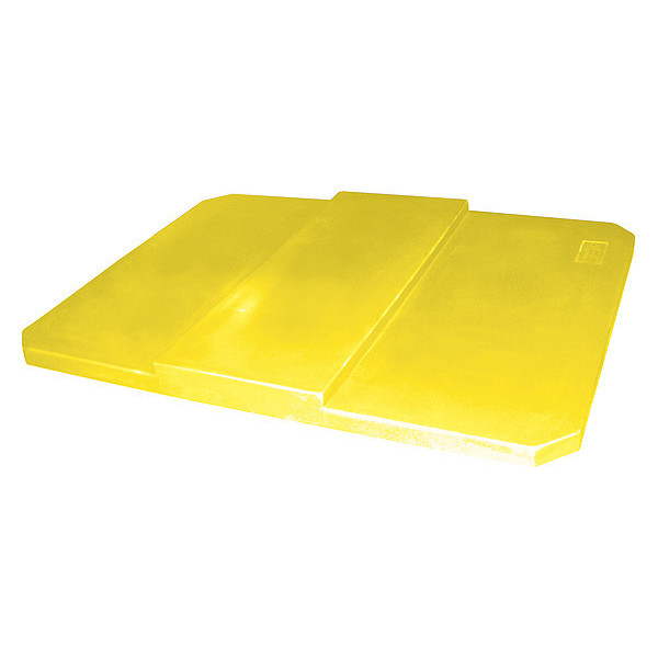 Zoro Select Cube Truck Lid, Ylw, Fits 12-1/2 cu. ft. PBL-10 YELLOW