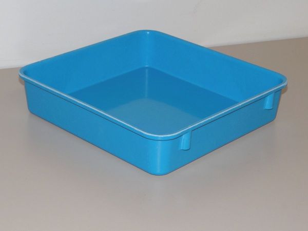 Molded Fiberglass Nesting Container, Blue, Fiberglass Reinforced Composite, 12 3/8 in L, 9 3/4 in W, 2 1/8 in H 9301085268