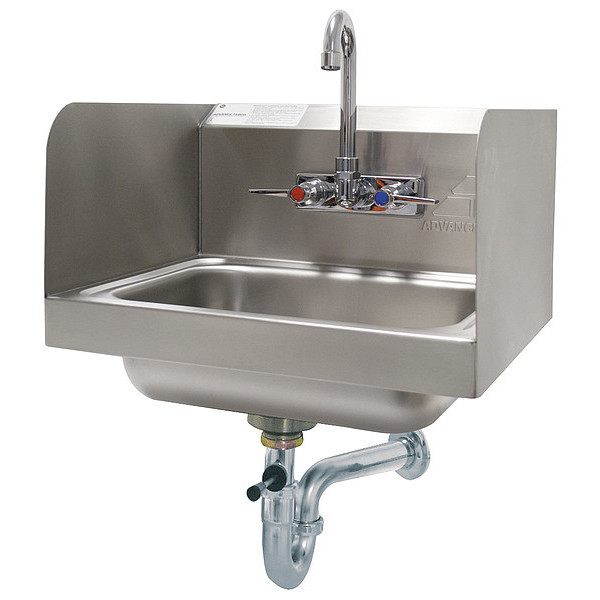 Advance Tabco Hand Sink, Wall, 17-1/4 In. L, 15-1/4 In. W 7-PS-40