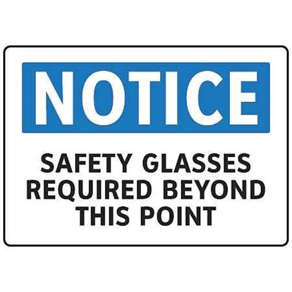 Electromark Notice Sign, 7 in Height, 10 in Width, Polyester, English S201FF