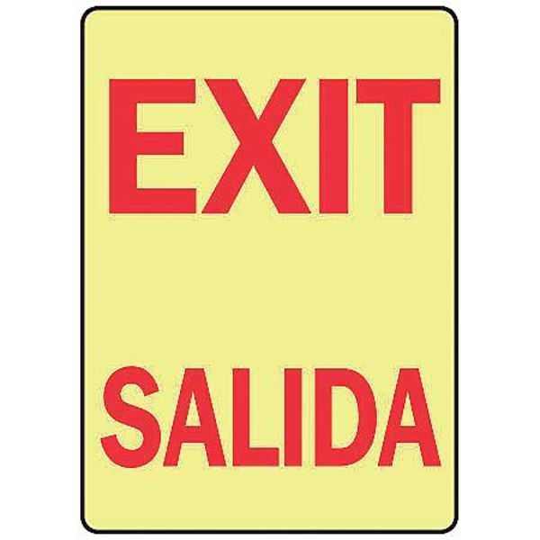 Accuform Exit Sign, Exit/Salida, 14"X10 SBMADC501GF