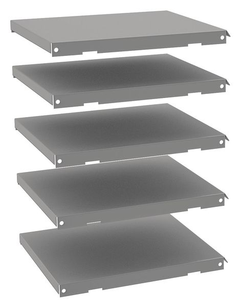 Tennsco Shelves, Letter Size, Gray, PK5 4005 MED GREY