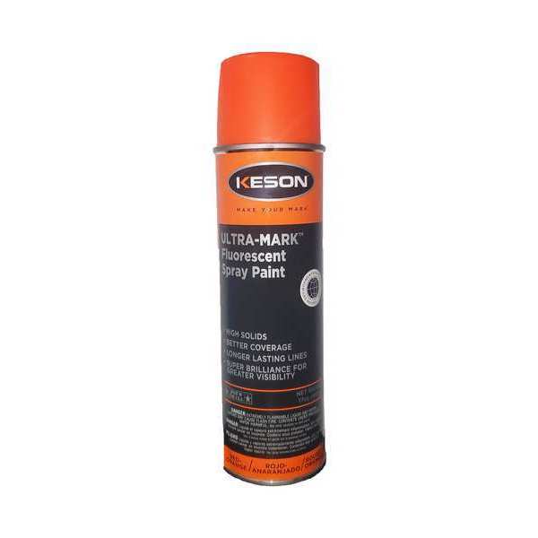 Keson Inverted Marking Paint, 20 oz., Red/Orange, Water -Based SP20RO