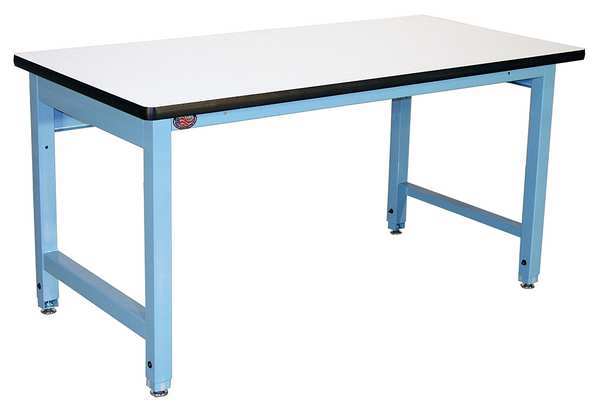 Pro-Line Bolted Workbench, Laminate, 72 in W, 30 in to 36 in Height, 5,000 lb, Straight HD723030PL-L14