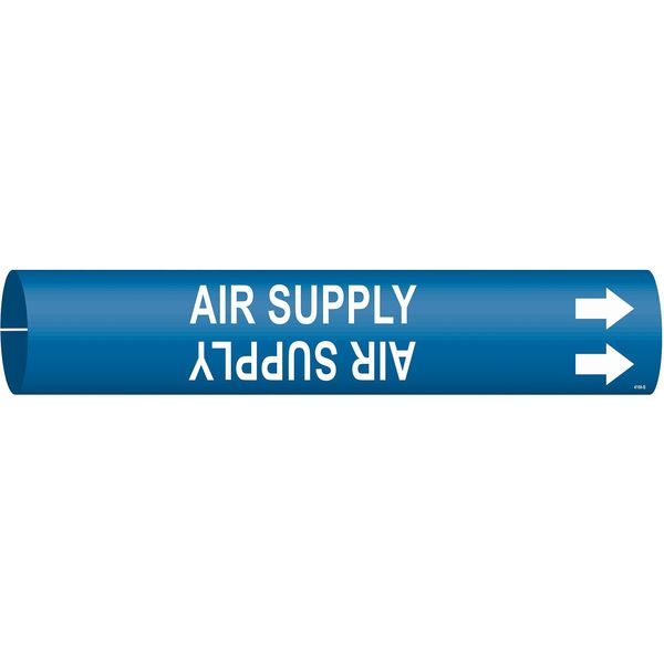 Brady Pipe Markr, Air Supply, Bl, 2-1/2to3-7/8 In 4160-C