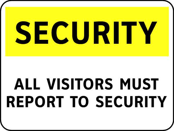 Electromark Security Sign, 10 in Height, 14 in Width, Plastic, English S1155P10