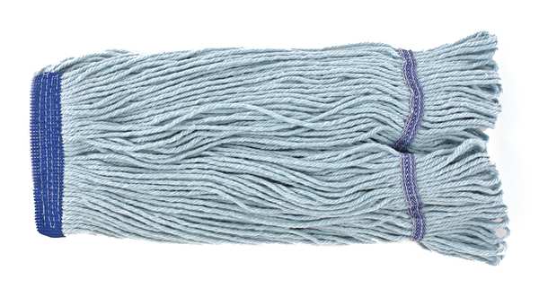 Odell 5 in String Wet Mop, 22 oz Dry Wt, Quick Change Connection, Looped-End, Blue, PET 1200M/BLUE