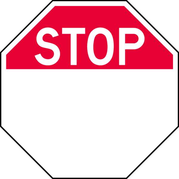 Lyle Stop Sign, 12" W, 12" H, English, Recycled Aluminum, Red, White ST-100-12HA