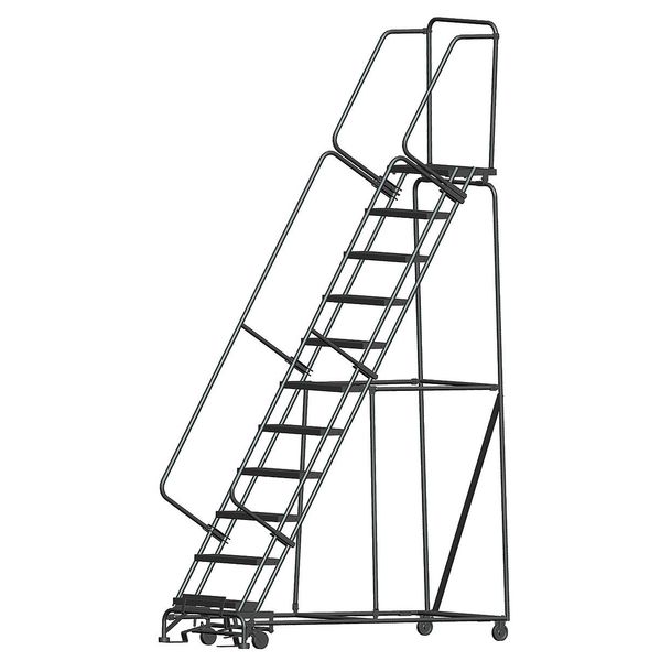 Ballymore 143 in H Steel Rolling Ladder, 11 Steps, 450 lb Load Capacity WA113214X