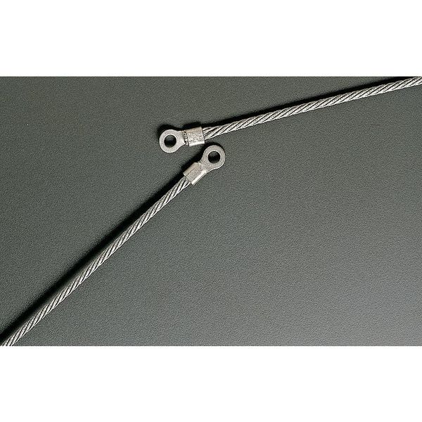 Zoro Select 5 ft. Insulated Bonding & Grounding Wire, Throat Depth: No Clamp 8PD85