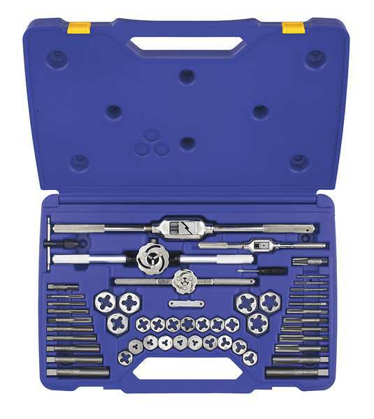 Irwin Tap and Die Set, 53 pc, Raw Steel 24640