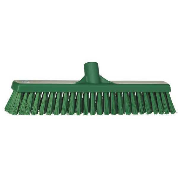 Remco 16 in Sweep Face Broom Head, Soft/Stiff Combination, Synthetic, Green 31742