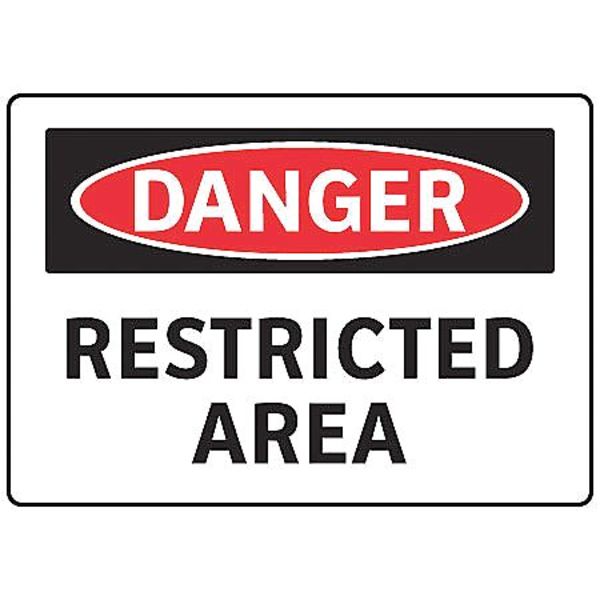 Electromark Danger Sign, 7 in Height, 10 in Width, Aluminum, English S173FA