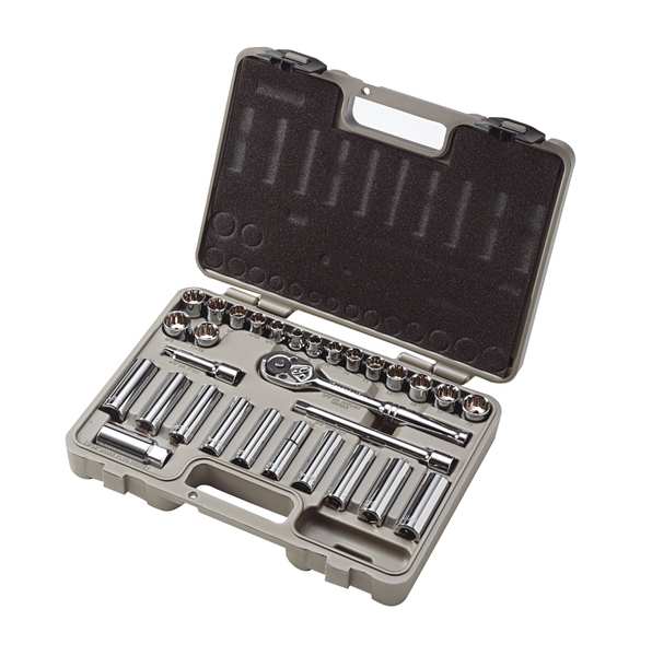 Crescent 3/8" Drive Mechanics Tool Set, SAE, Metric, 30 pcs CTK30SETN