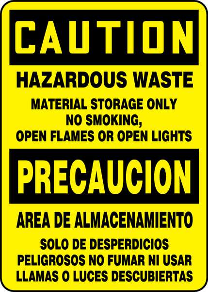 Accuform No Smoking Sign, 14 in H, 10" W, Plastic, Rectangle, English, Spanish, SBMCHL682VP SBMCHL682VP