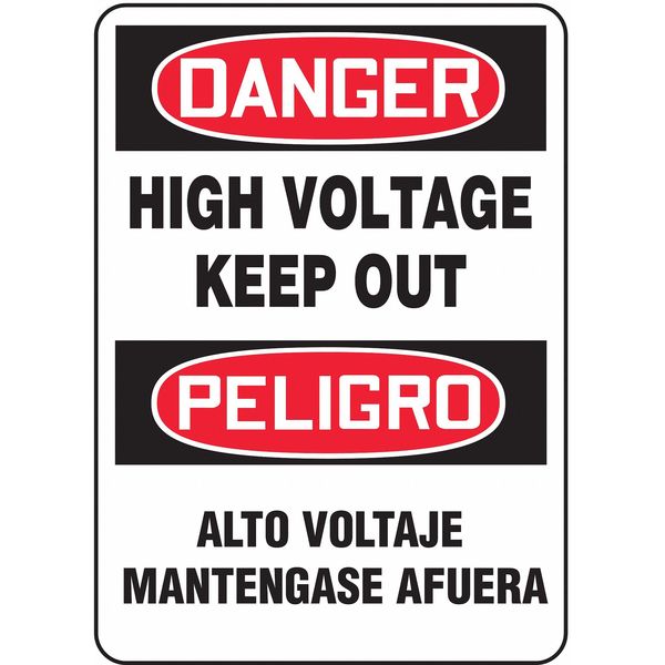 Accuform Spanish-BilinguAl Danger Sign, 14"X10", SBMELC128JVP SBMELC128JVP