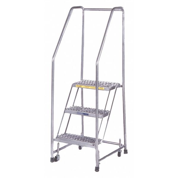 Ballymore 49 in H Aluminum Rolling Ladder, 2 Steps, 350 lb Load Capacity A2SHG