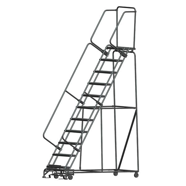 Ballymore 143 in H Steel Rolling Ladder, 11 Steps, 450 lb Load Capacity WA113214G