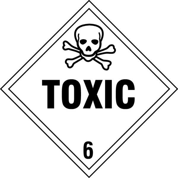 Stranco Vehicle Placard, Toxic with Picto, PK10 DOTP-0106-V10