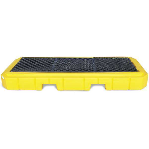 Ultratech Drum Spill Containment Pallet, 66 gal Spill Capacity, 3 Drum, 4500 lb, Polyethylene 9626