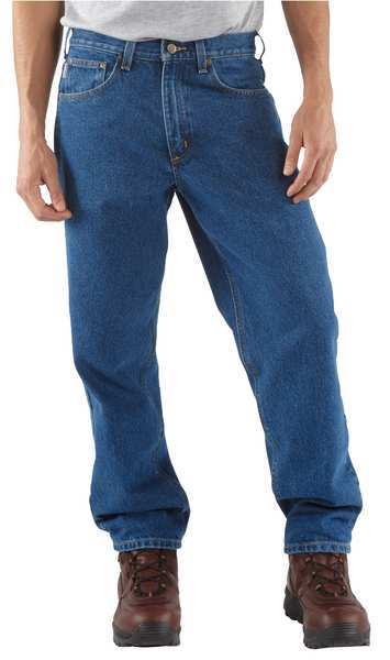 Carhartt Relaxed Fit Jean Pants, Drkstn, Size34x28 B17-DST 34 28 | Zoro