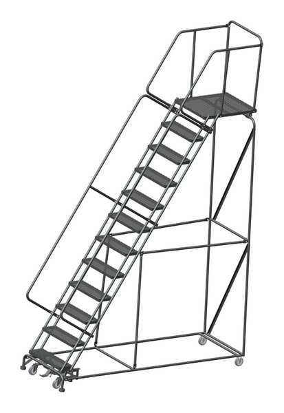 Ballymore 153 in H Steel Rolling Ladder, 12 Steps WA123228X