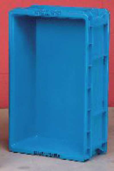 Orbis Straight Wall Container, Blue, Plastic, 24 in L, 15 in W, 5 in H, 0.72 cu ft Volume Capacity NSO2415-5 BLUE
